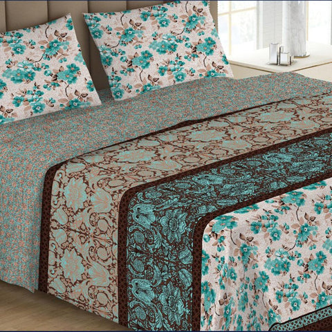 Printed Double Bed Sheet - Multi - test-store-for-chase-value