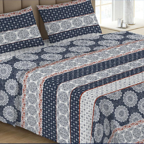Printed Double Bed Sheet - Multi - test-store-for-chase-value