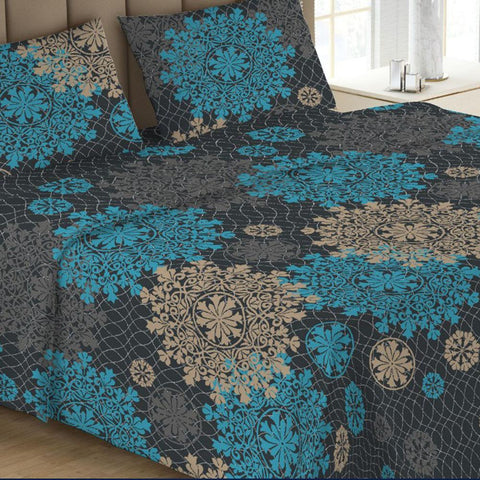 Printed Double Bed Sheet - Multi - test-store-for-chase-value