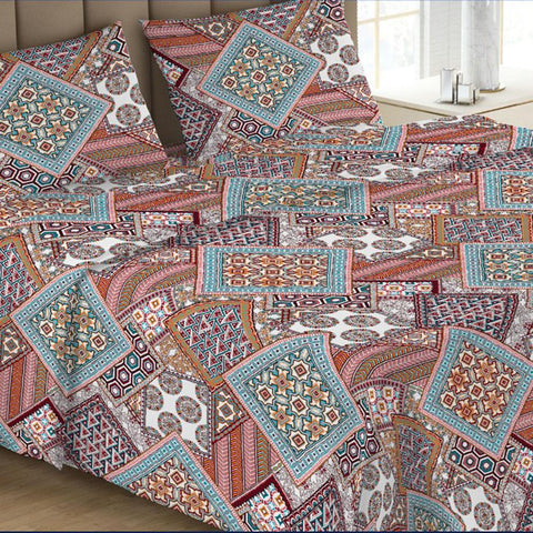 Printed Double Bed Sheet - Multi - test-store-for-chase-value