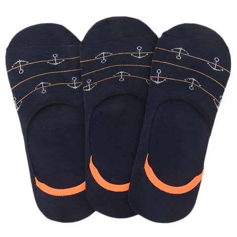 Men's Loafer Socks Pack Of 3 (Z260) - Navy Blue - test-store-for-chase-value