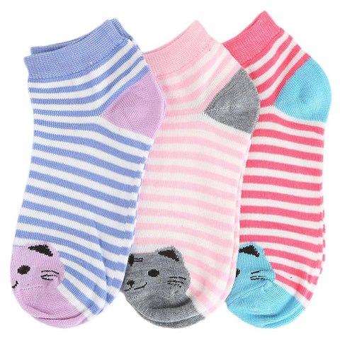 Women's Ankle Socks Pack Of 3 (Z260) - Multi - test-store-for-chase-value