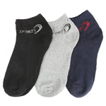 Men's Ankle Socks Pack Of 3 (Z260) - Multi - test-store-for-chase-value