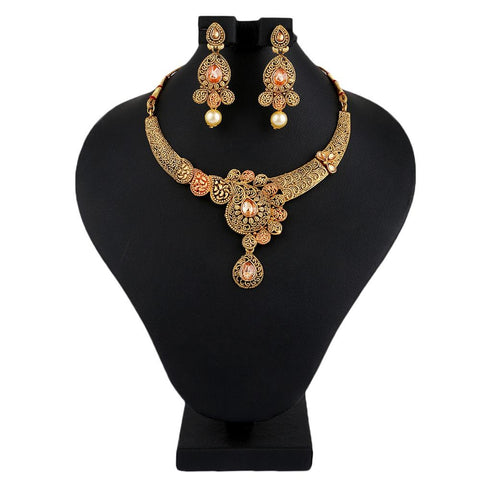 Women's Fancy Jewellery Set - Golden - test-store-for-chase-value