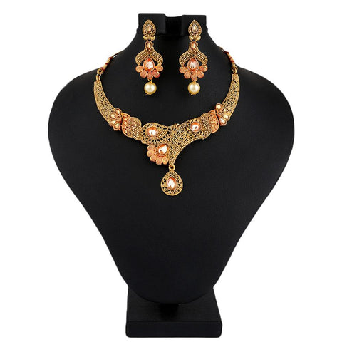 Women's Fancy Jewellery Set - Golden - test-store-for-chase-value