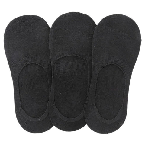 Men's Loafer Socks Pack Of 3 (Z260) - Black - test-store-for-chase-value