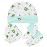 Newborn Cap Set 3 Pcs - Cyan - test-store-for-chase-value