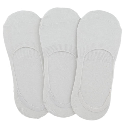 Men's Loafer Socks Pack Of 3 (Z260) - White - test-store-for-chase-value