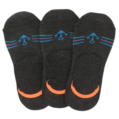 Men's Loafer Socks Pack Of 3 (Z260) - Dark Grey - test-store-for-chase-value