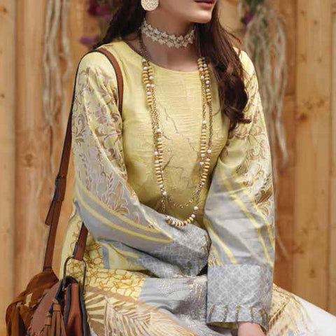 Silkoria Embroidered Lawn 3 Piece Un-Stitched Suit - RC-161 A - test-store-for-chase-value