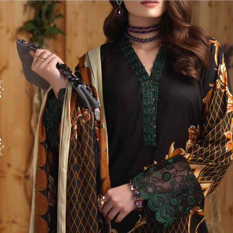 Silkoria Embroidered Lawn 3 Piece Un-Stitched Suit - RC-162 A - test-store-for-chase-value
