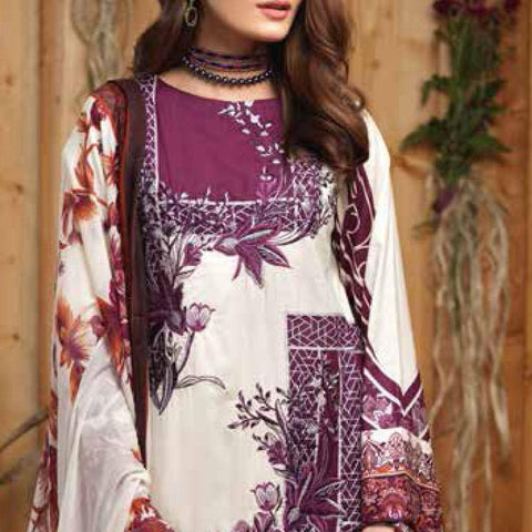Silkoria Embroidered Lawn 3 Piece Un-Stitched Suit - RC-163 A - test-store-for-chase-value