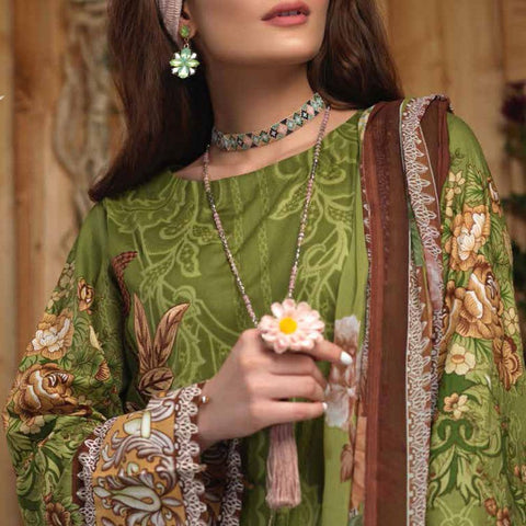 Silkoria Embroidered Lawn 3 Piece Un-Stitched Suit - RC-164 A - test-store-for-chase-value