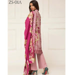 Signature Icon Printed Lawn 3 Piece Un-Stitched Suit Vol 2 - ZS 01 A - test-store-for-chase-value