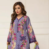 Signature Icon Printed Lawn 3 Piece Un-Stitched Suit Vol 2 - ZS 01 B - test-store-for-chase-value