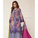 Signature Icon Printed Lawn 3 Piece Un-Stitched Suit Vol 2 - ZS 01 B - test-store-for-chase-value