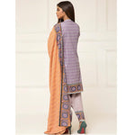 Signature Icon Printed Lawn 3 Piece Un-Stitched Suit Vol 2 - ZS 02 B - test-store-for-chase-value