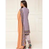 Signature Icon Printed Lawn 3 Piece Un-Stitched Suit Vol 2 - ZS 02 B - test-store-for-chase-value