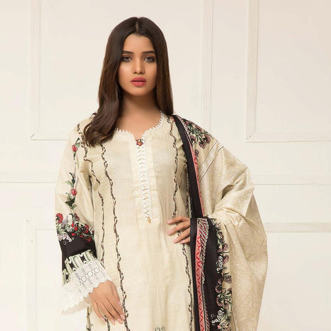 Signature Icon Printed Lawn 3 Piece Un-Stitched Suit Vol 2 - ZS 04 A - test-store-for-chase-value