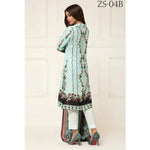 Signature Icon Printed Lawn 3 Piece Un-Stitched Suit Vol 2 - ZS 04 B - test-store-for-chase-value
