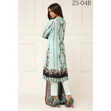 Signature Icon Printed Lawn 3 Piece Un-Stitched Suit Vol 2 - ZS 04 B - test-store-for-chase-value