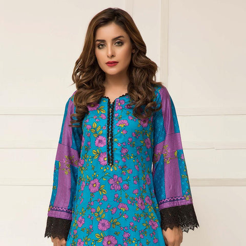 Signature Icon Printed Lawn 3 Piece Un-Stitched Suit Vol 2 - ZS 05 A - test-store-for-chase-value