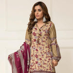 Signature Icon Printed Lawn 3 Piece Un-Stitched Suit Vol 2 - ZS 05 B - test-store-for-chase-value