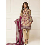 Signature Icon Printed Lawn 3 Piece Un-Stitched Suit Vol 2 - ZS 05 B - test-store-for-chase-value