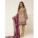 Signature Icon Printed Lawn 3 Piece Un-Stitched Suit Vol 2 - ZS 05 B - test-store-for-chase-value