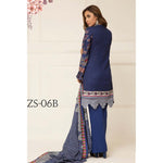 Signature Icon Printed Lawn 3 Piece Un-Stitched Suit Vol 2 - ZS 06 B - test-store-for-chase-value