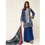 Signature Icon Printed Lawn 3 Piece Un-Stitched Suit Vol 2 - ZS 08 B - test-store-for-chase-value