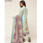 Signature Icon Printed Lawn 3 Piece Un-Stitched Suit Vol 2 - ZS 09 A - test-store-for-chase-value