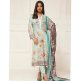 Signature Icon Printed Lawn 3 Piece Un-Stitched Suit Vol 2 - ZS 09 A - test-store-for-chase-value