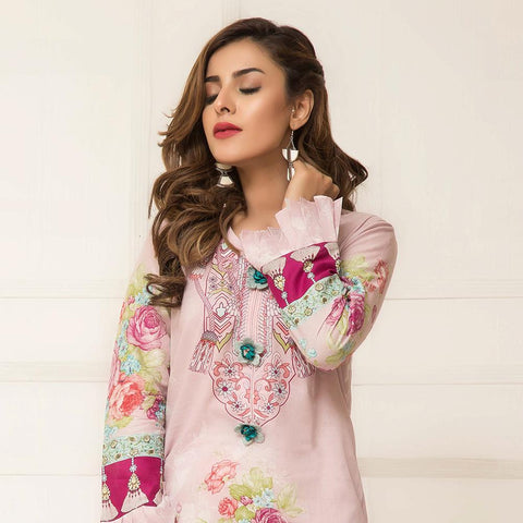 Signature Icon Printed Lawn 3 Piece Un-Stitched Suit Vol 2 - ZS 09 B - test-store-for-chase-value