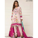 Signature Icon Printed Lawn 3 Piece Un-Stitched Suit Vol 2 - ZS 09 B - test-store-for-chase-value