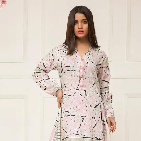 Signature Icon Printed Lawn 3 Piece Un-Stitched Suit Vol 2 - ZS 10 A - test-store-for-chase-value