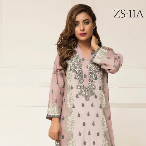 Signature Icon Printed Lawn 3 Piece Un-Stitched Suit Vol 2 - ZS 11 A - test-store-for-chase-value