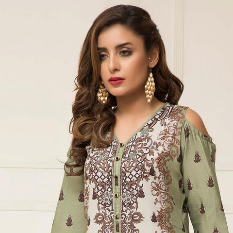 Signature Icon Printed Lawn 3 Piece Un-Stitched Suit Vol 2 - ZS 11 B - test-store-for-chase-value