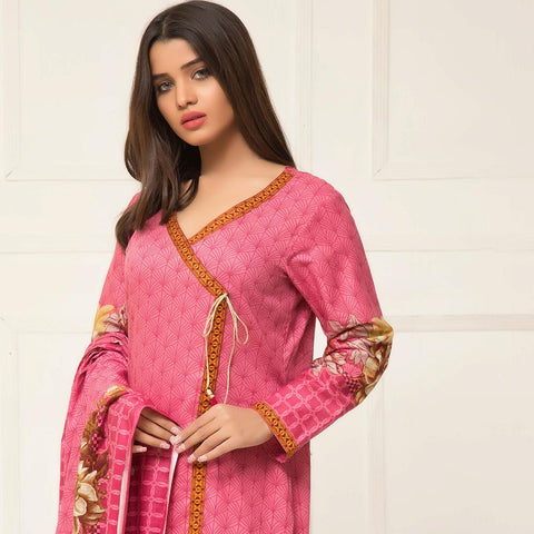 Signature Icon Printed Lawn 3 Piece Un-Stitched Suit Vol 2 - ZS 12 B - test-store-for-chase-value